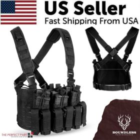 Tactical Chest Rig Vest Kangaroo Magazine Pouch Military Recon Harness