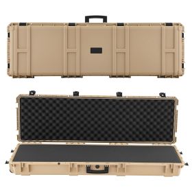 Hard Rifle Case, Lockable Rifle Case with Pre-cut Foams, 52 in Gun Storage with Wheels (Default: Default)